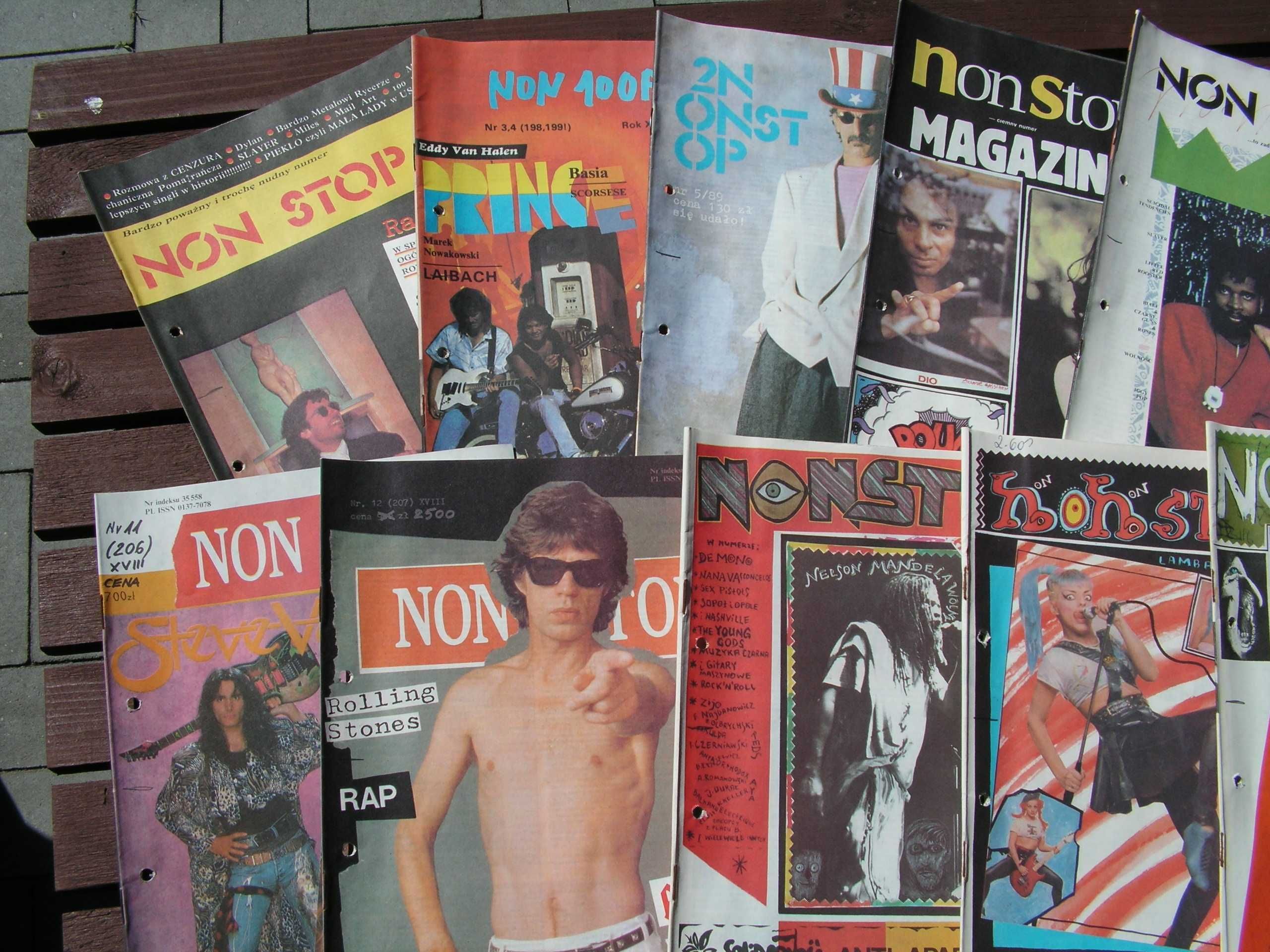 Non Stop, czasopismo muzyczne z 1989 - 90 r, 11 sztuk