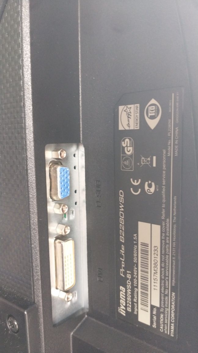 Monitor 22" IIYAMA Prolite B2280WSD