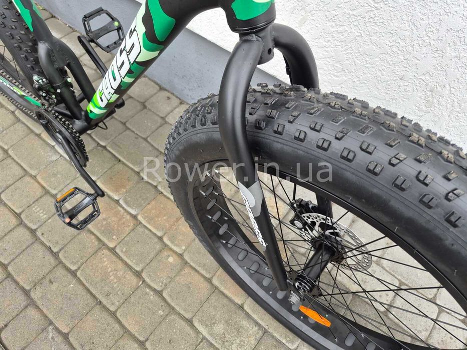 Фетбайк велосипед Fatbike Cross Crossover Rigit 26x4 2025 рама 19" gre