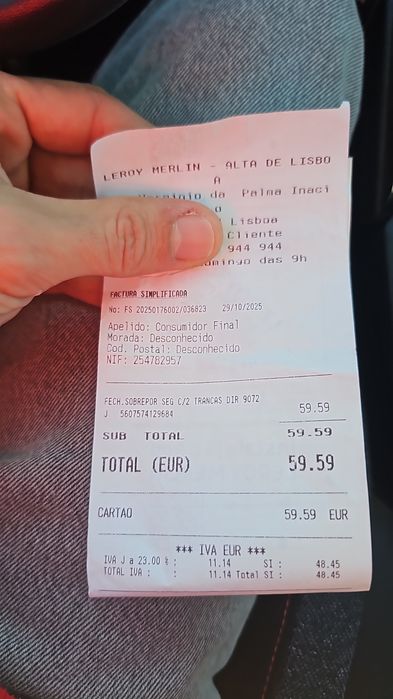 Fechadura de 2 trancas Direita com 3 chaves