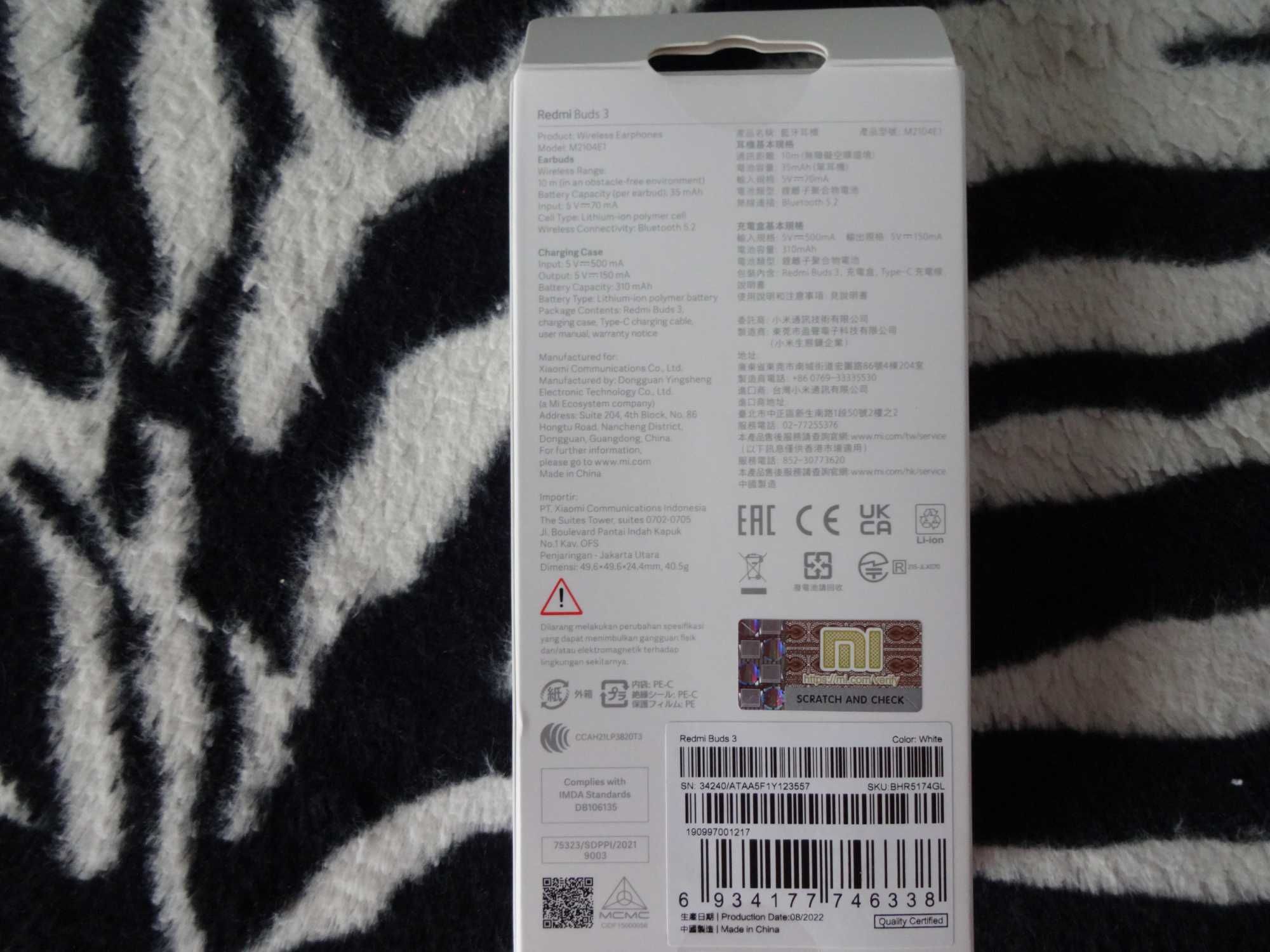 Słuchawki bezprzewodowe Xiaomi Redmi Buds3