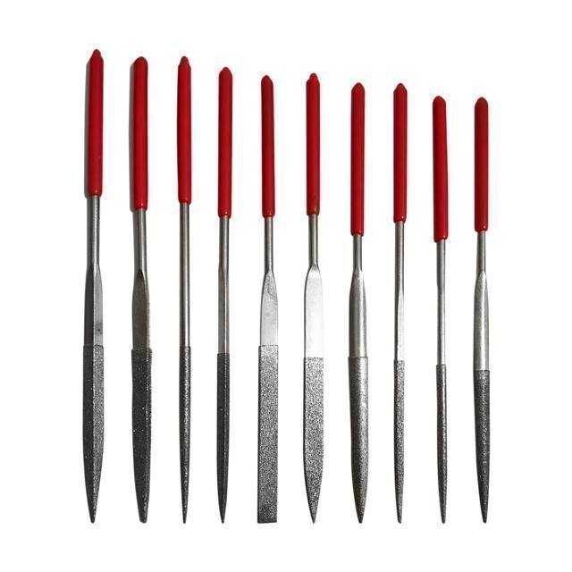 Набір алмазних надфілів 10шт/упак., 140мм INTERTOOL HT-3701