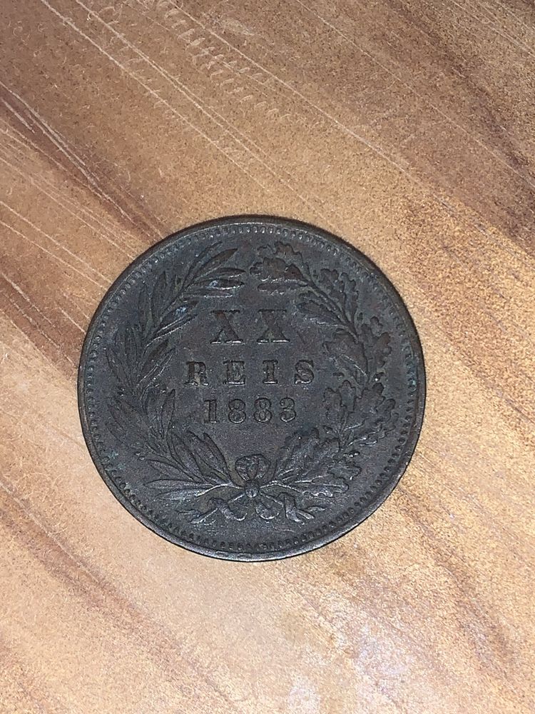 Moeda XX Reis - D. Luiz I 1883