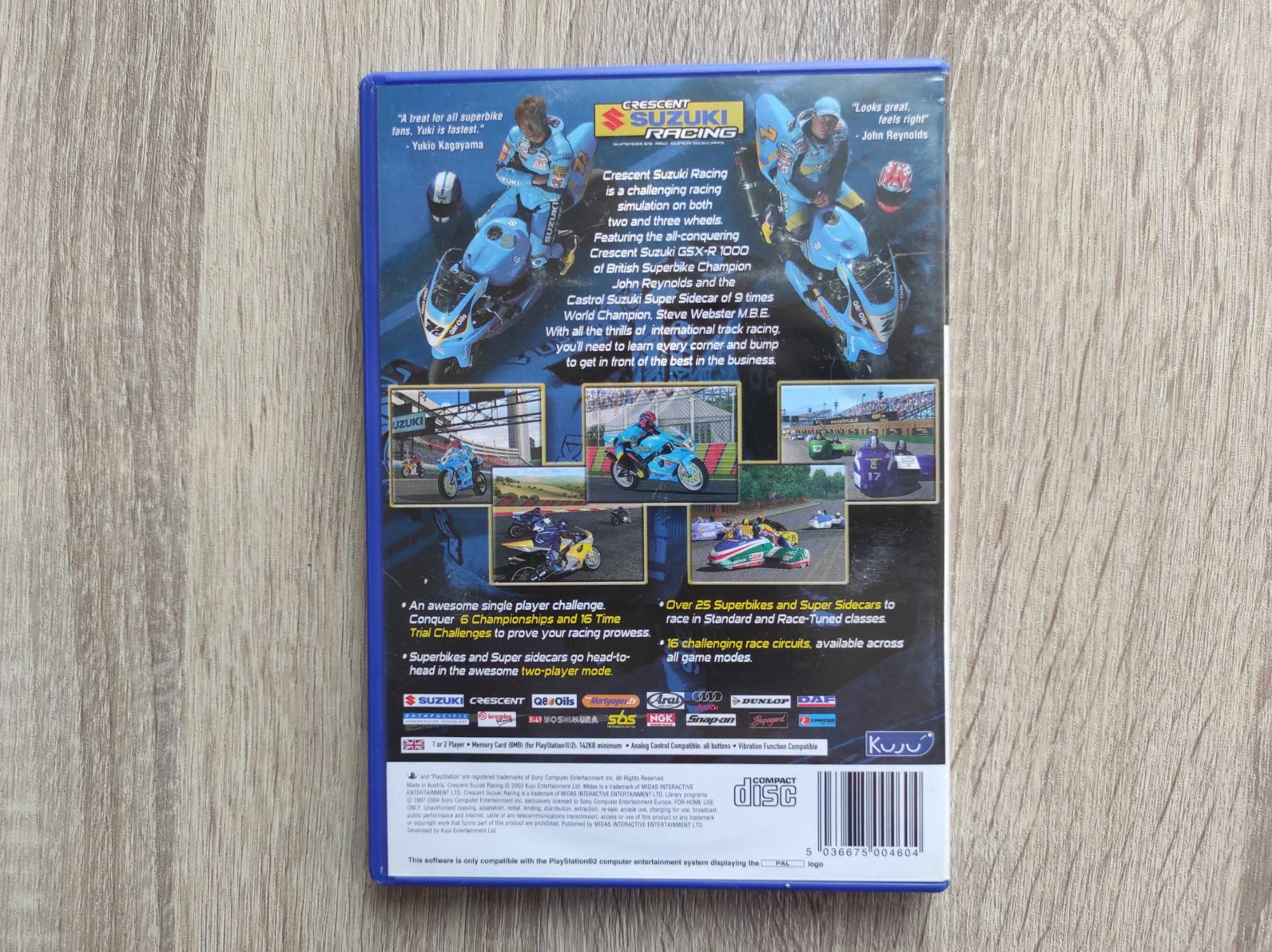 Crescent Suzuki Racing: Superbikes and Super Sidecars - PS2 Płyta BDB