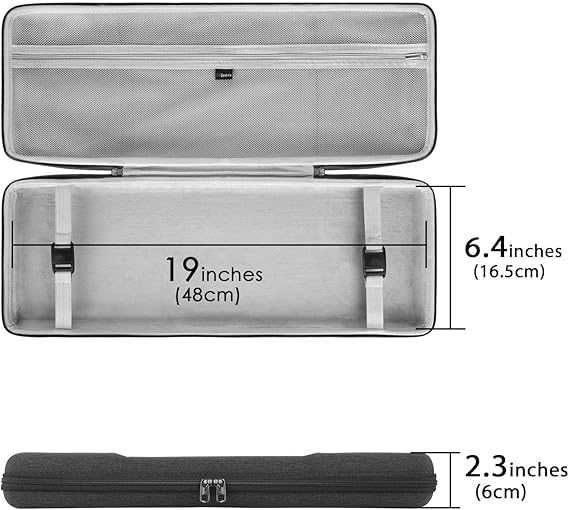 Etui na Klawiaturę 108 Klawiszy, Twarda Torba, MX, G513, K845 (Szary)