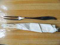 2 nowe widelce do serwowania Hefra platerowane nowe