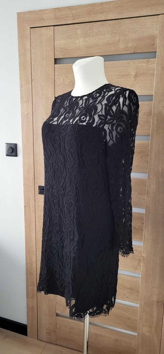 Czarna koronkowa sukienka R.46/48