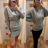 Tunika sweter sukienka mini nietoperz S M 38 ORSAY