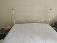 Cama de ferro casal+colchão com estrado