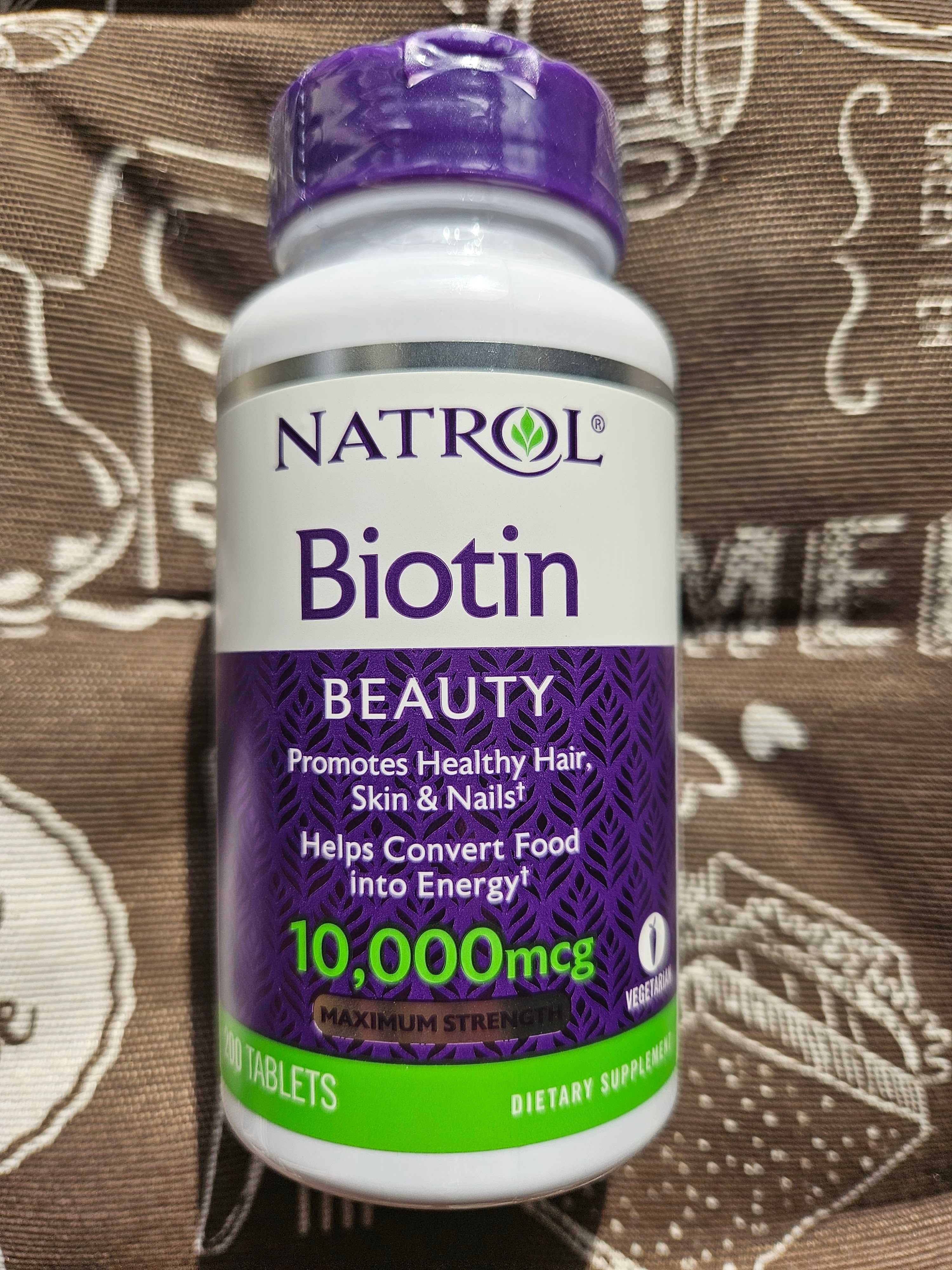 Біотин Natrol Максимальна дія 10000 60 100 200 Вітаміни для волосся