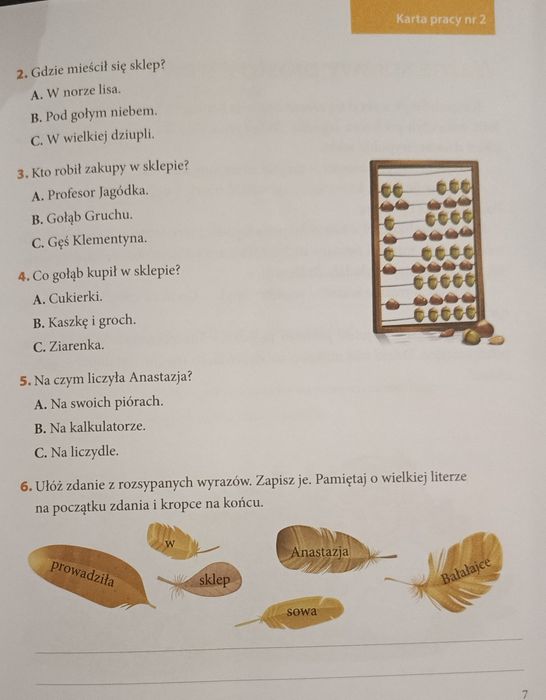 Karty pracy sprawdzające czytanie ze zrozumieniem