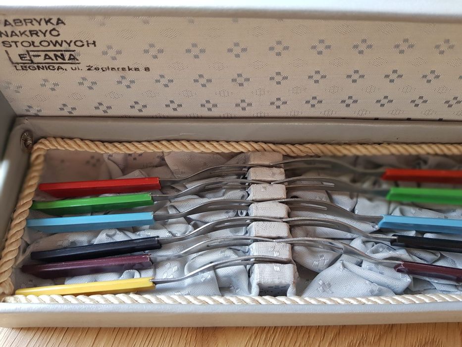 Stare sztućce widelczyki do zakąsek 11szt LEFANA