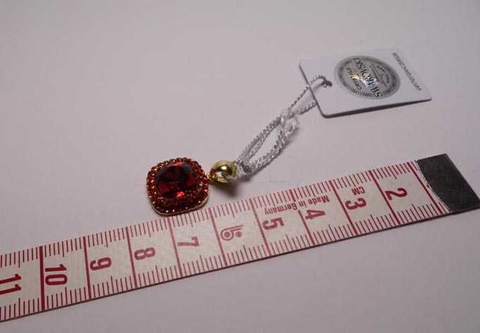 Zawieszka kryształki Swarovski srebro złocone.