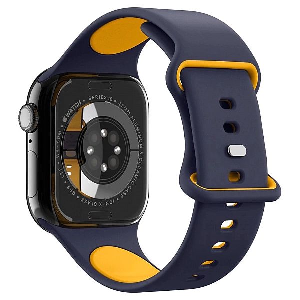 Pasek Spigen Nano Pop na Apple Watch 40 / 41 / 42 mm - granatowo-pomar