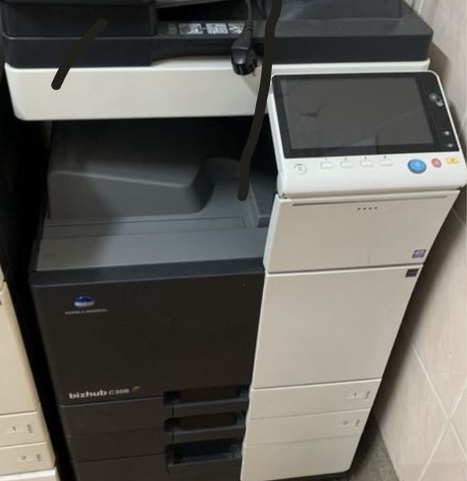 Kserokopiarka kolorowa bizhub konica minolta c308 mały przebieg
