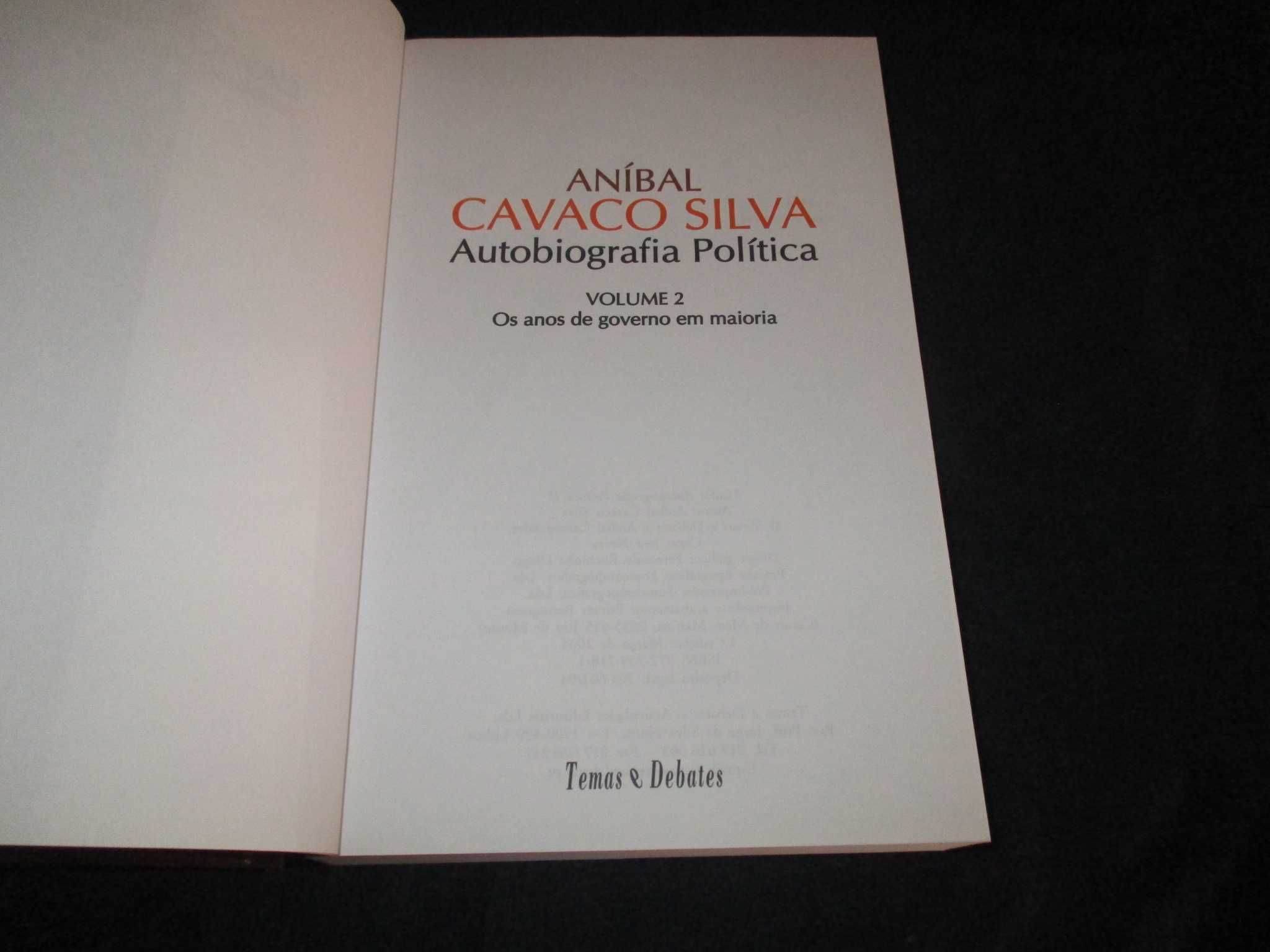 Livros Autobiografia Política I e II Aníbal Cavaco Silva