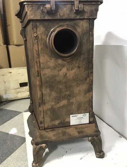 Чавунна піч буржуйка з подвійною стінкою 9квт декоративна нова