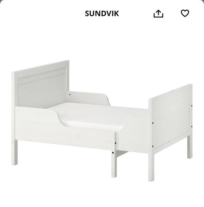 Cama de criança extensivel IKEA SUNDVIK com colchão de molas INNERLIG