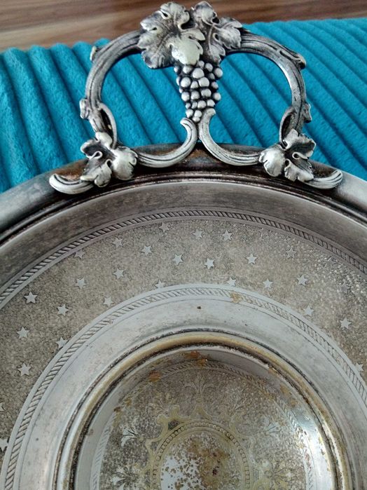 patera ,posrebrzana antyk