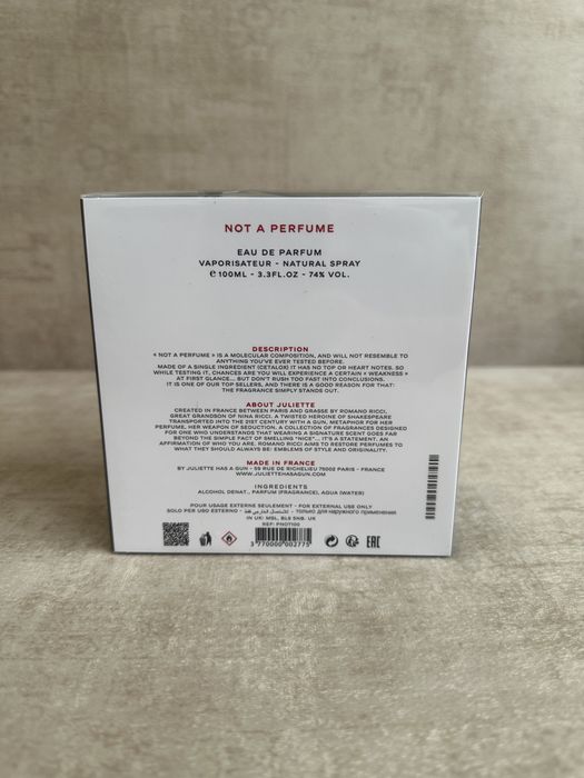 Духи Juliette has a gun Not a perfume 100 мл Оригинал