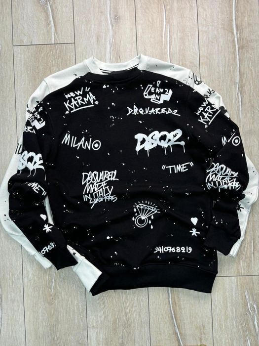 DSQUARED белый мужской свитшот реглан батник кофта худи