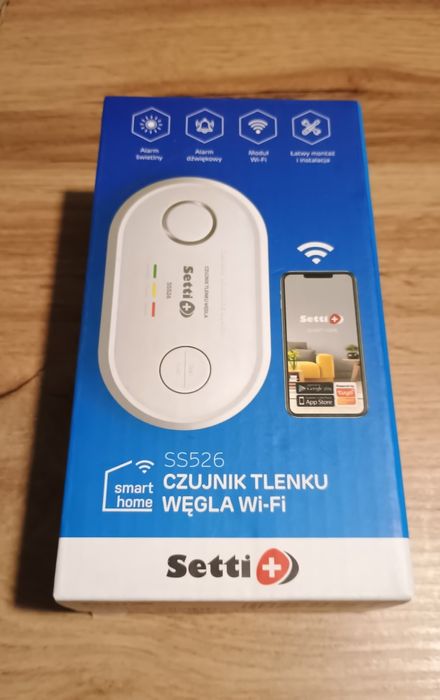 Nowy czujnik czadu, tlenku węgla Setti SS526 WI-FI