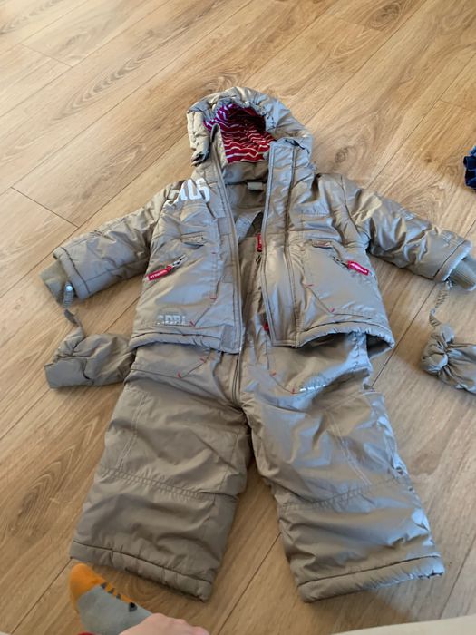 Zestaw zimowy dla chłopca kombinezon rozmiar 80