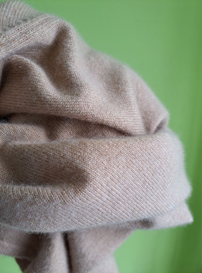 Sweter kaszmirowy camel 100% kaszmir S M