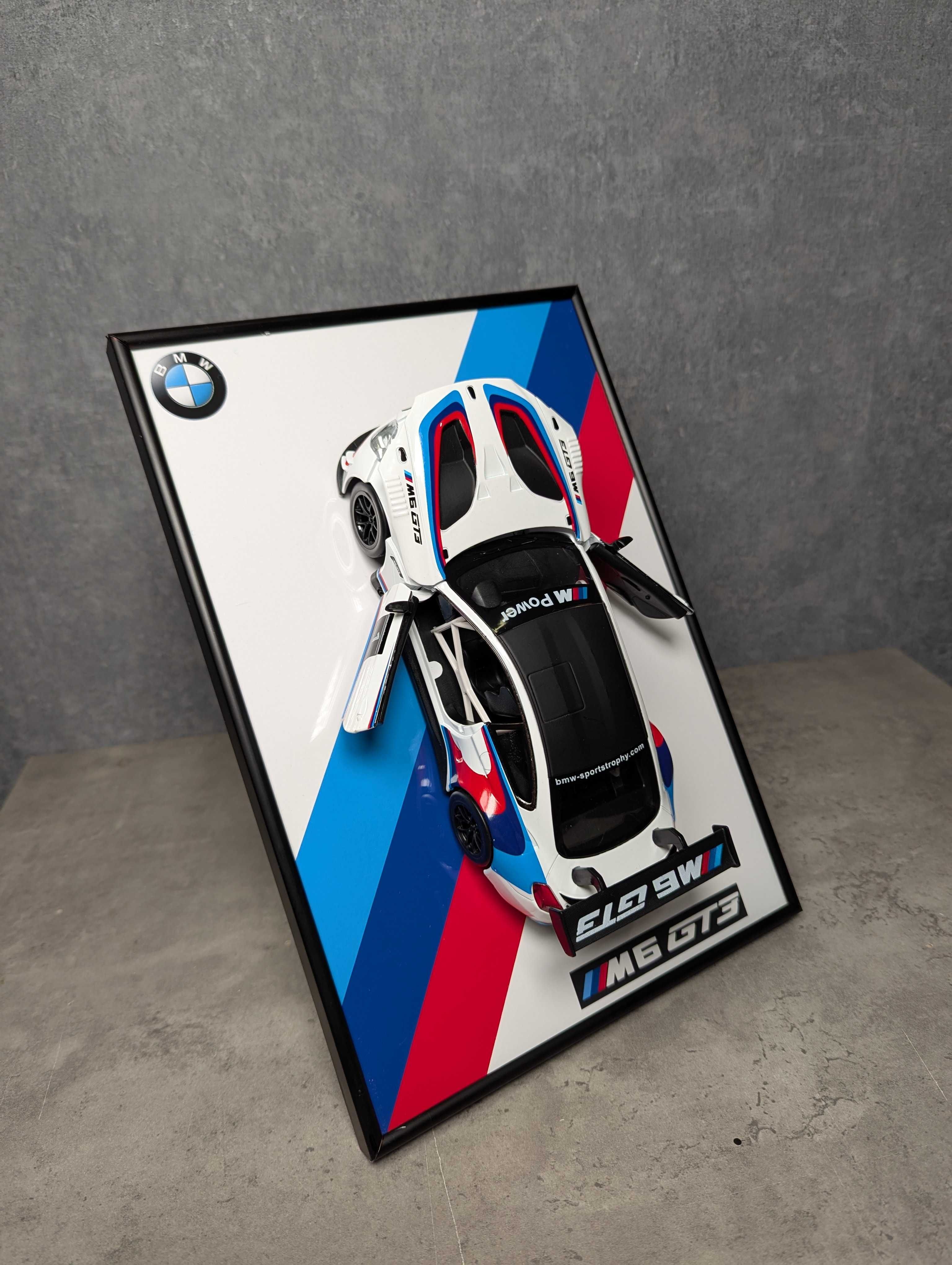 Модель CCA BMW M6 GT3 З АРТ Рамкою 30х21см (А4) Масштаб 1/24