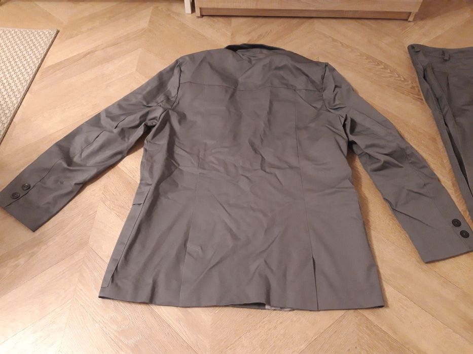 Ubranie robocze, drelich, szare i granatowe