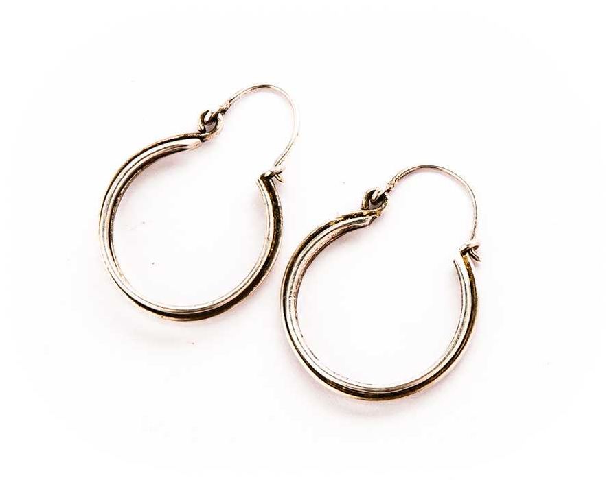 Poznańskie Srebrne Kolczyki - 4,34g - Kółka - PRL VINTAGE - RYTOSZTUKA