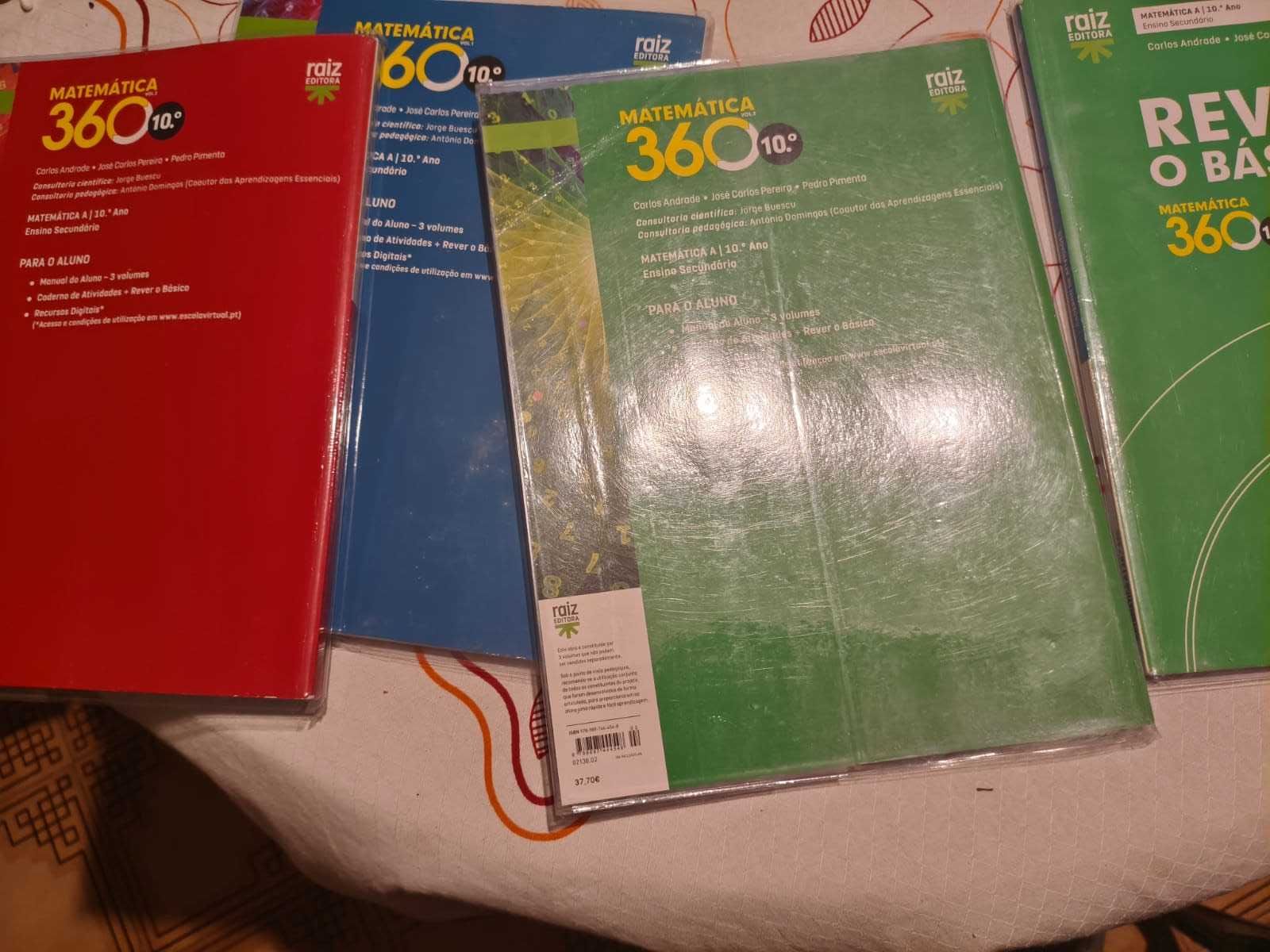 Matemática 360 - 10º ano - 3 vol. + Caderno de Atividades/Rev o Básico
