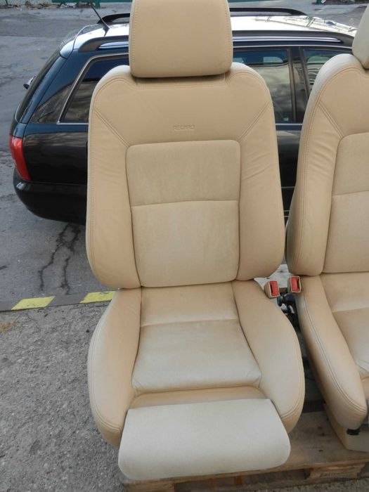 Fotele Recaro Passat B5 FL 2003 skóra alcantara Podgrzewana Kanapa