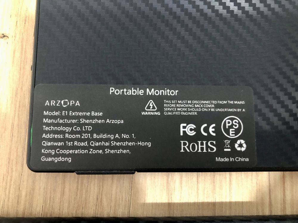 Monitor przenośny Arzopa E1 Extreme Base 15.6 | 4K 3840x2160 Portable