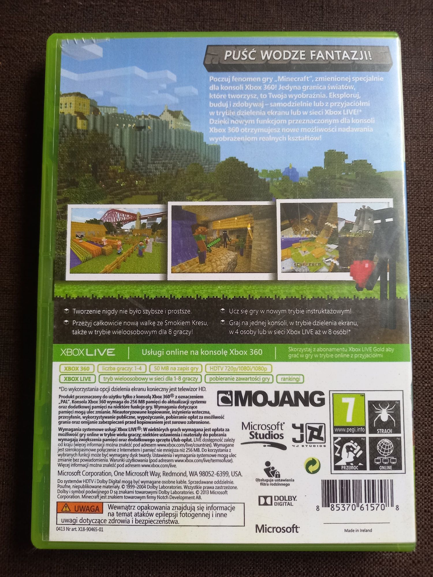 Gra Minecraft xbox 360 edition