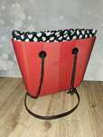 O bag obag mini spigata rosso torebka jodełka