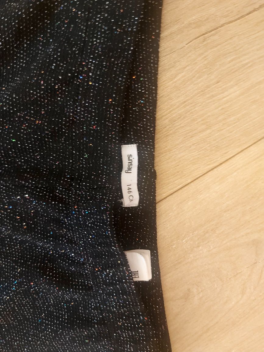 Spodnie brokat Sinsay 146 sylwester impreza