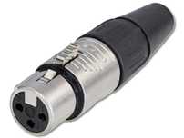 REAN RC3F - Złącze XLR 3-pin kablowe żeńskie (srebrne)