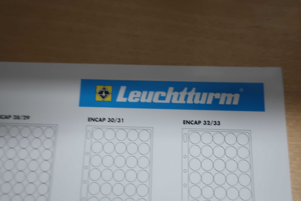 LEUCHTTURM Folhas p/ Cápsulas moedas - EURO coins