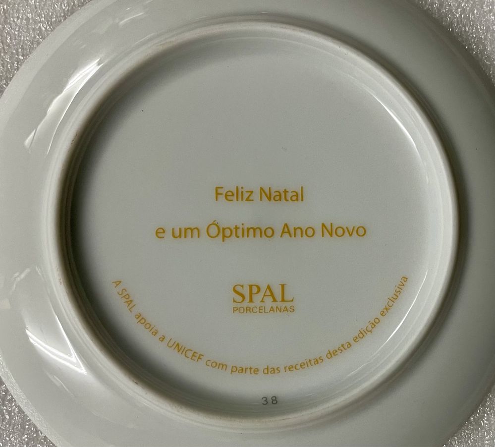 Prato de coleção de Natal - SPAL