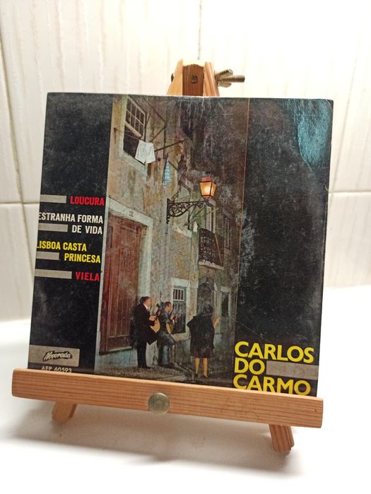 6 Discos de vinil 45 RPM Carlos do Carmo década de 1970