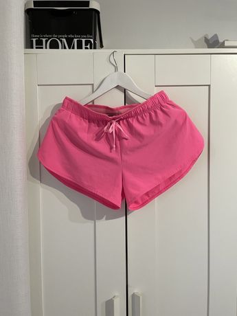 Różowe neonowe spodenki szorty sportowe H&M rozmiar S 36