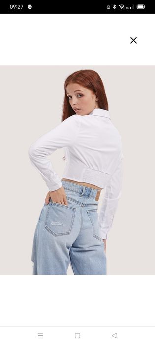 Bershka koszula damska z gorsetem