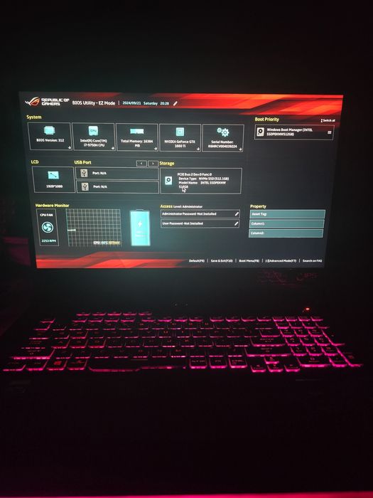 Asus ROG STRIX G731GU i7-9750H GTX1660TI