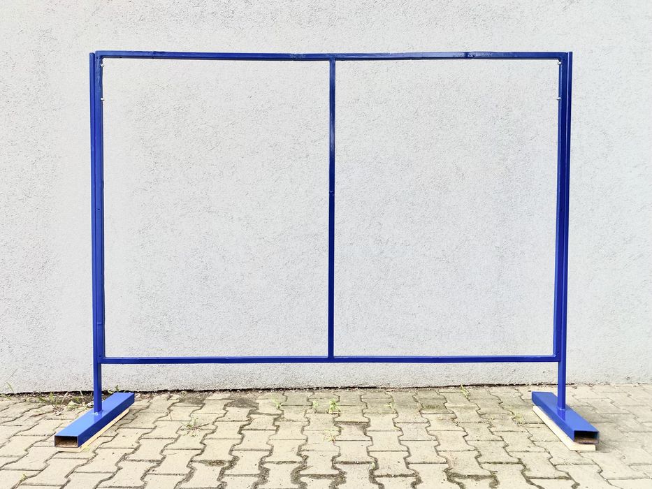 Stelaż pod reklamę / baner / tablicę – solidny, stal ocynk, jak nowy!