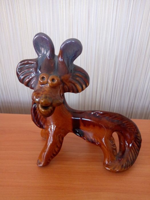 Статуэтка льва из серии "Дивные звери". Васильковская майолика