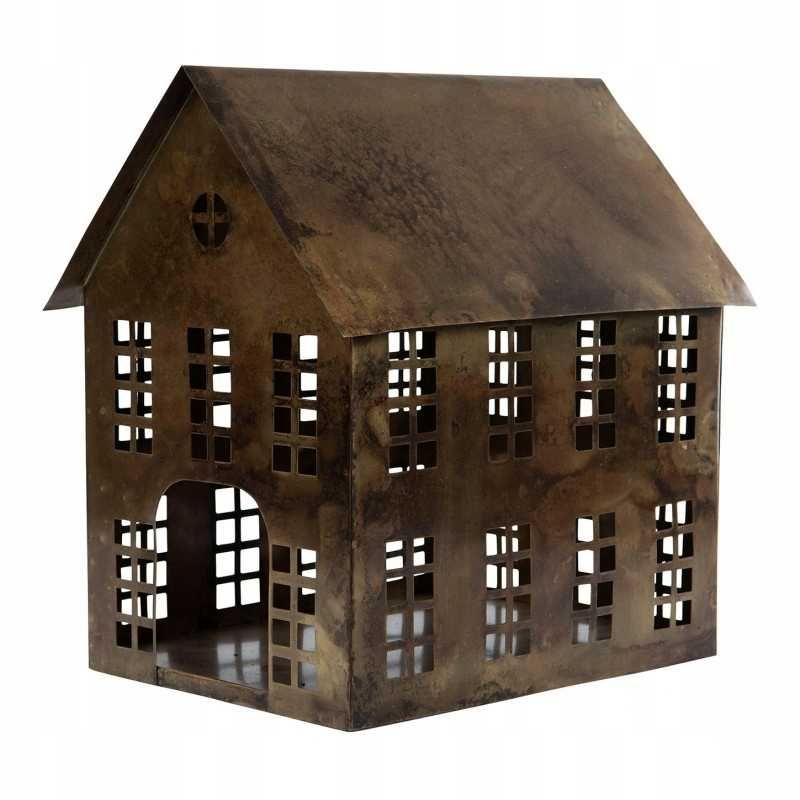 Lampion metalowy Domek duży 2183