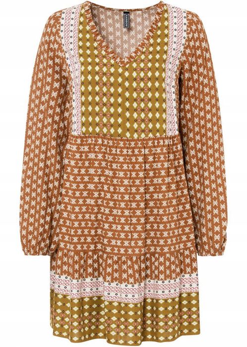 B.P.C sukienka z falbaną boho ^42
