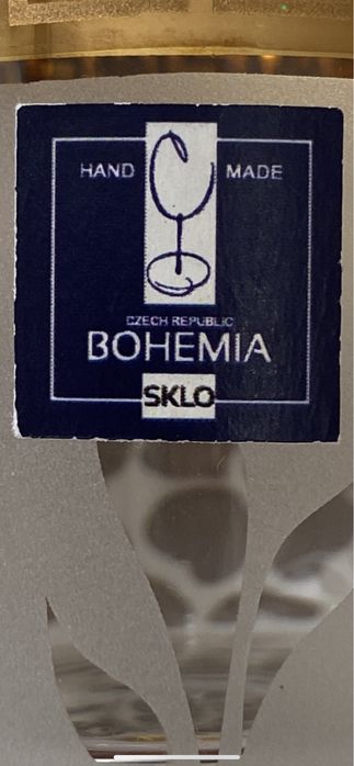 Чешское стекло набор графин + 6 стопок и бокалы Богемия