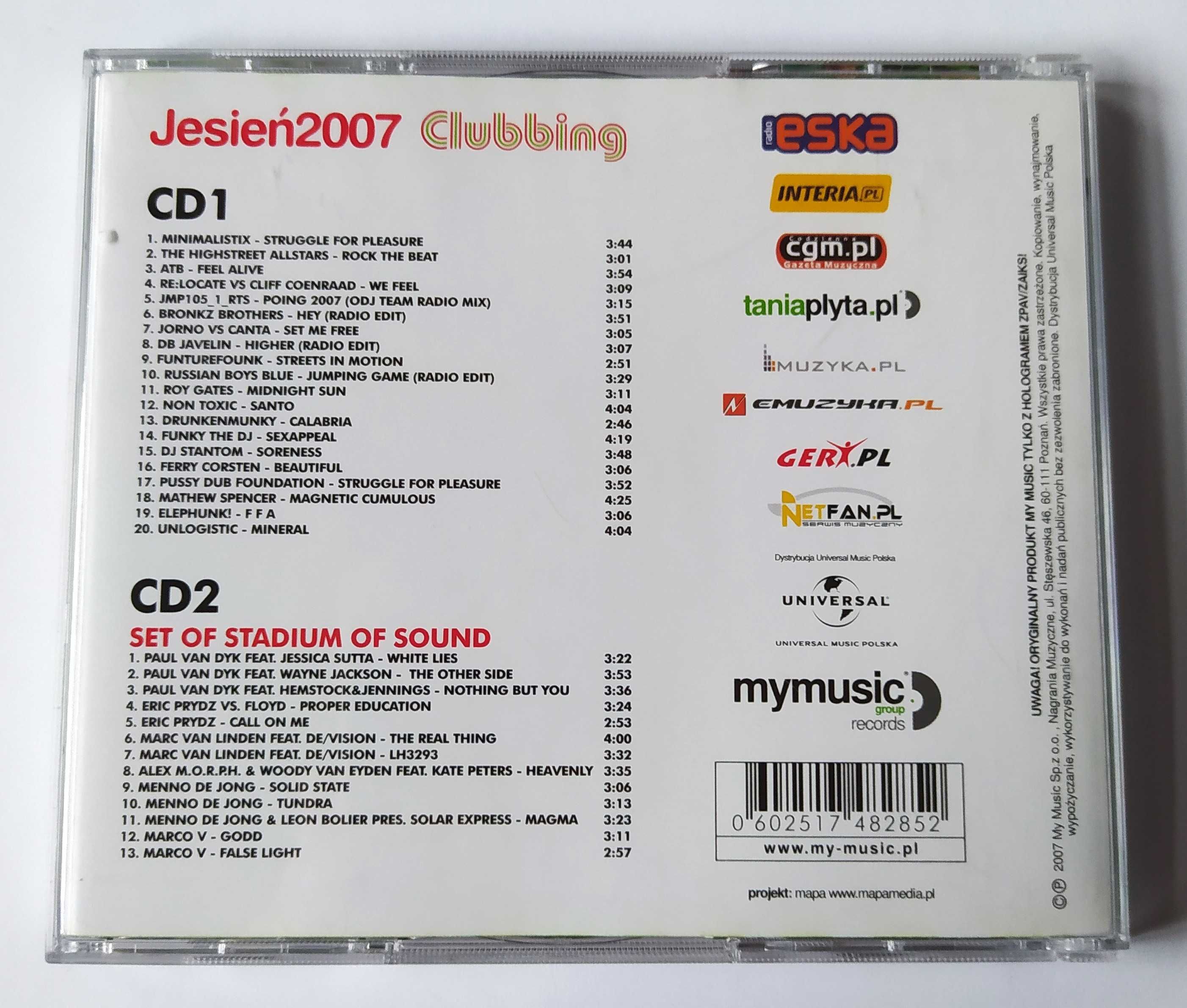 Jesień 2007 W Rytmie Clubbing - 2 CD